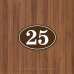 Табличка овальна номер кабінету коричнева TNN-0019