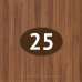 Табличка овальна номер кабінету коричнева TNN-0022