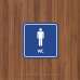 Табличка на чоловічий туалет синя TNT-0006