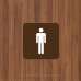 Табличка на чоловічий туалет коричнева TNT-0013