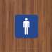 Табличка на чоловічий туалет синя TNT-0014