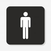 Табличка на чоловічий туалет чорна TNT-0015