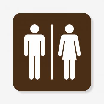Табличка WC на туалет коричнева TNT-0049