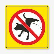 Табличка "Вигул собак заборонено" TOS-0008