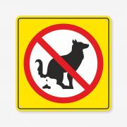 Табличка "Вигулювання собак заборонено" TOS-0030