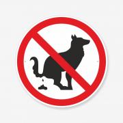 Знак "Вигул собак заборонений" TOS-0053