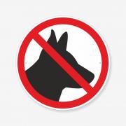 Знак "Вигул собак заборонений" TOS-0057