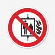 Знак Не користуватися ліфтом у разі пожежі TZ-P-020
